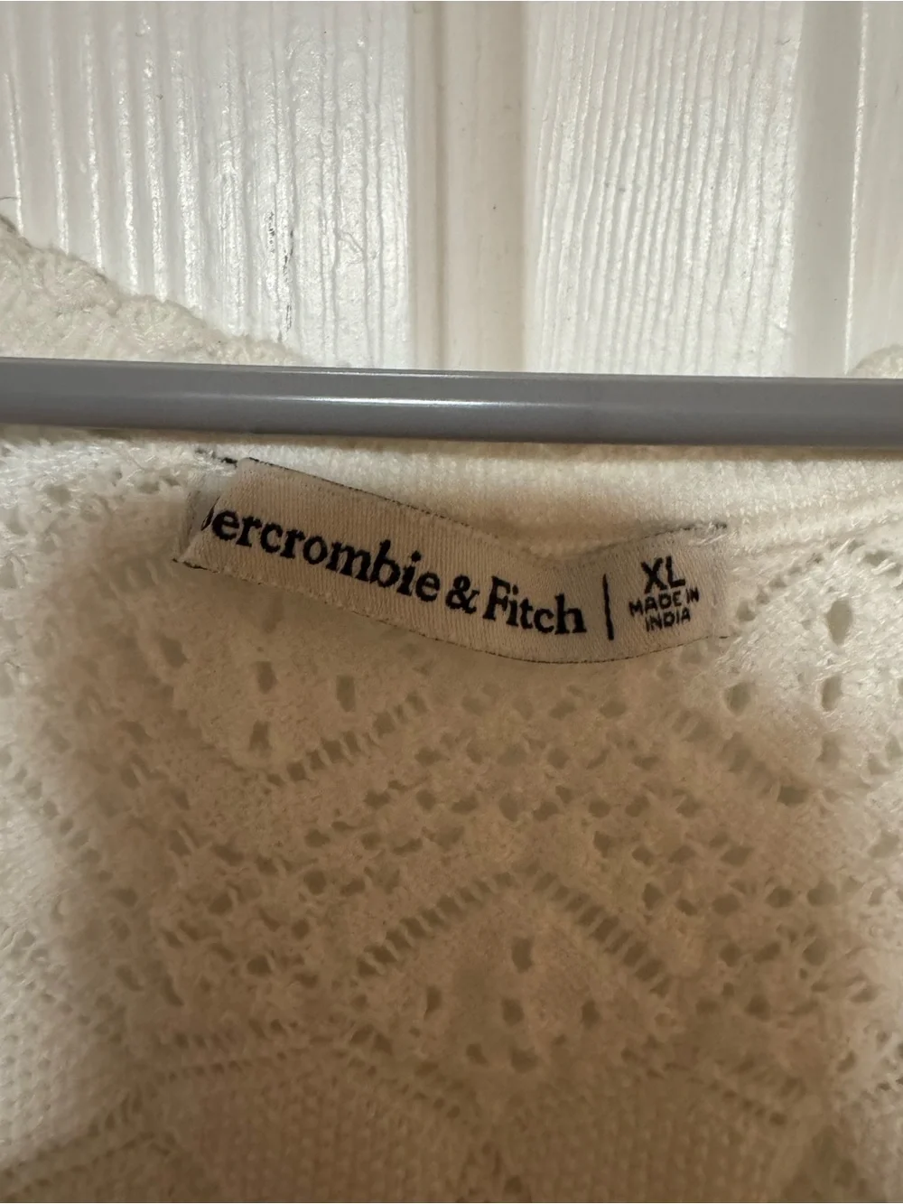 Abercrombie & Fitch Pointelle Maxi Dress, White, xl